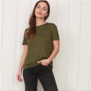 Jenni Kayne Linen Tee (Color Olive, Size S)